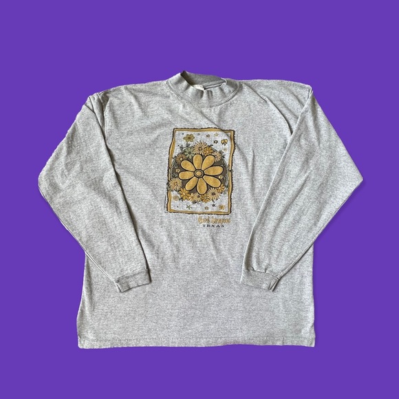 ACME Other - Vintage 90s Sunflower Graphic T-Shirt Arkansas Texas Gray Long Sleeve Men Sz XL